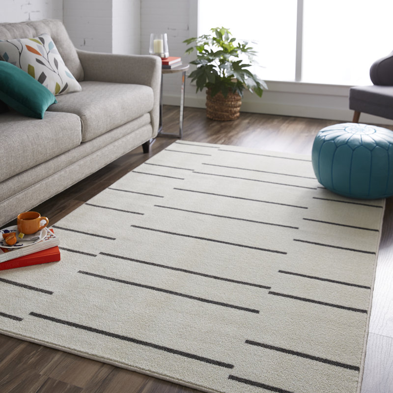 Under the Canopy Mohawk Linen White Area Rug & Reviews Wayfair